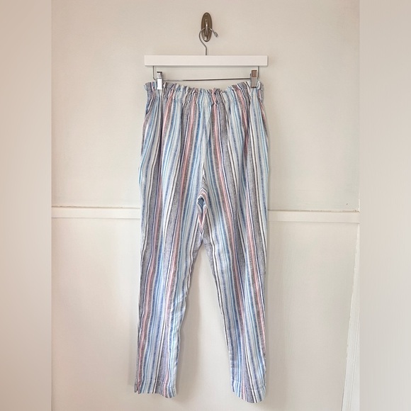 Beach Lunch Lounge Giavanna Marshmellow Stripe Linen Blend Pants - Picture 6 of 9